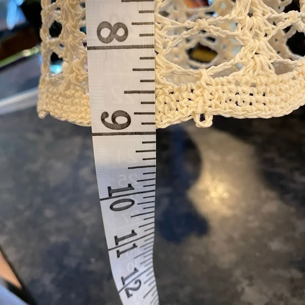 handmade crochet angel tree topper 9”